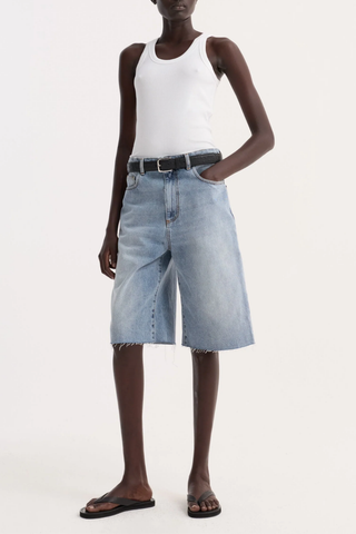 Baggy Fit Denim Shorts | Classic Blue