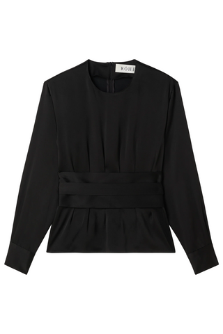 Kimono Satin Top | Black