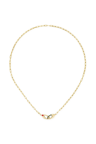 Paperclip Stripe Chain | 16"