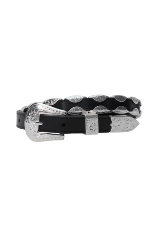 The Western Hardware Belt | Black With Silver