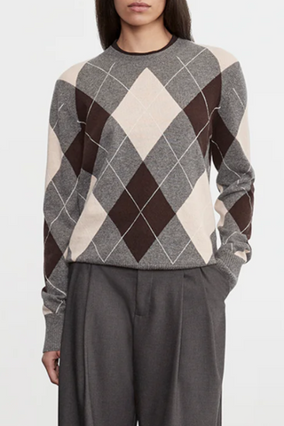 Knit Cashmere Sweater | Argyle