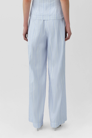 Grace Wide Leg Pant | Blue Stripe