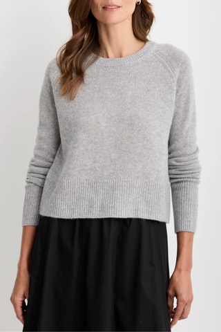 Blakely Cashmere Crewneck | Heather Grey