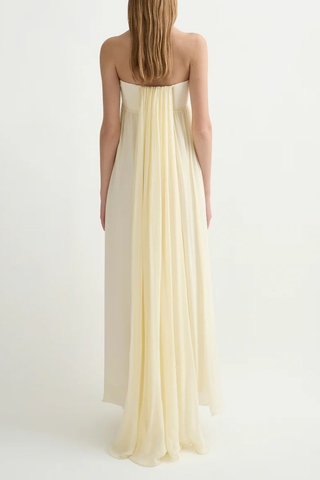 Solene Strapless Dress | Butter Yellow
