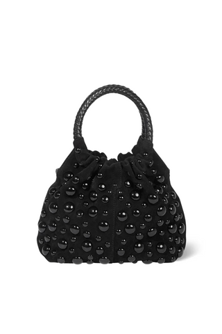 Gordi S Studded Suede Handbag | Noir