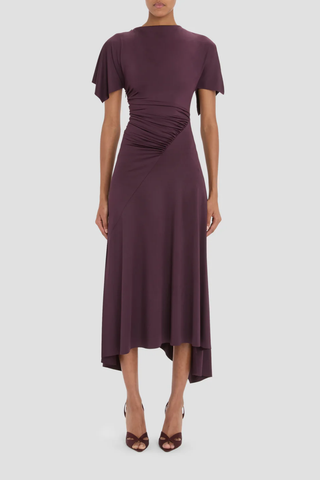 Blousey Midi Dress | Black Currant