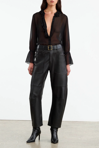 Shon Leather Pant | Black