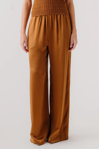 Lexi Lower Rise Relaxed Pull On Pant | Tobacco