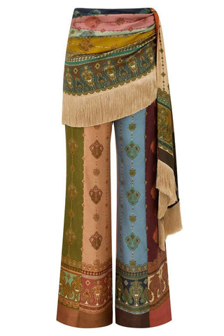 Valiant Fringed Flare Pant | Spliced Prism