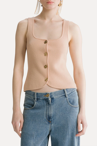 Wool And Cashmere Bustier Waistcoat | Cashmere