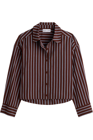 Cropped Isolde Button Down Top | Spice Multi Stripe