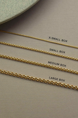 14K Gold Extra Small Box Chain Necklace