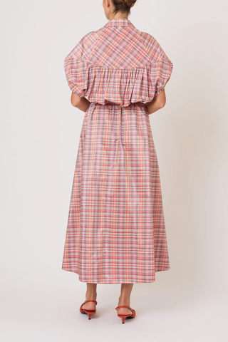 Wind at Your Back Dress | Pink Plaid