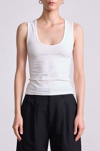 Uri Low-Cut Tank | Cream