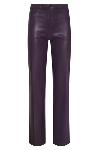 Scottie Coated Wide Leg Jean | Dark Malbec