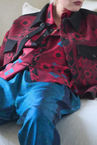 Pancake Wool Shirt | Red Poppy