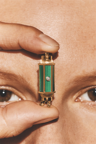 Malachite Baby Locket Necklace