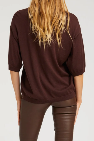 Cashmere Boxy Tee | Americano
