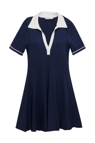 Page Knit Polo Mini Dress | Midnight