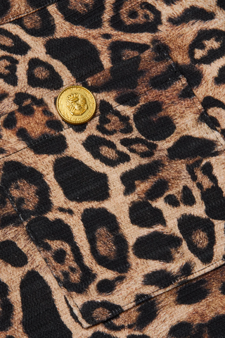 Cyra Low Rise Mini Skirt | Brown Multi Patch Leopard