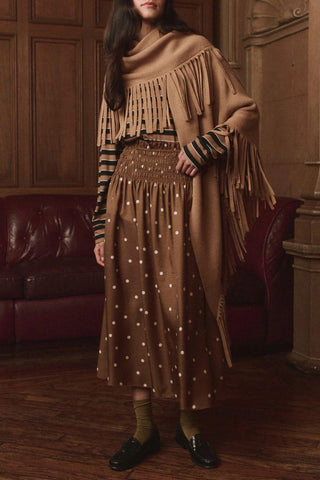 The Big Sweater Fringe Scarf | Camel
