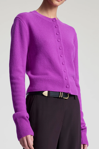 Skyler Cashmere Cardigan | Fuchsia