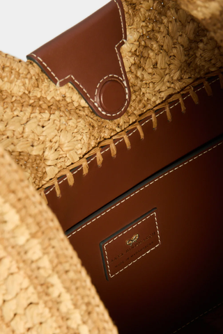 Raffia Bow Shoulder Bag | Natural Raffia