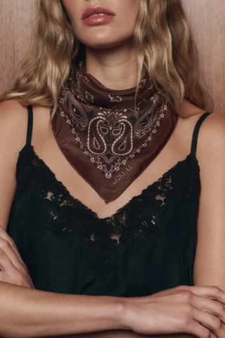 The Silk Bandana | Chocolate