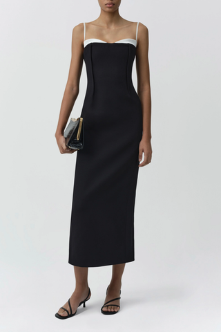 Kristen Midi Dress | Black Multi