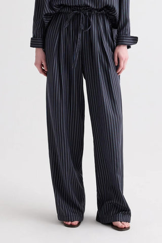 Silk PJ Pant | Blue Nights/Turkish Coffee