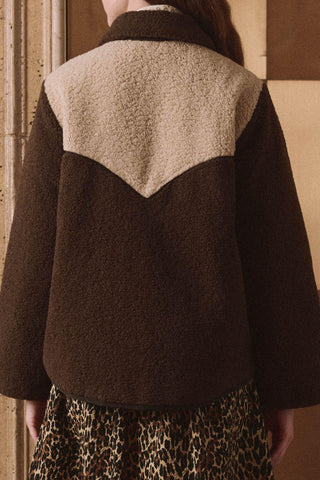 The Reversible Western Yoke Pasture Jacket | Brown W/ Cream