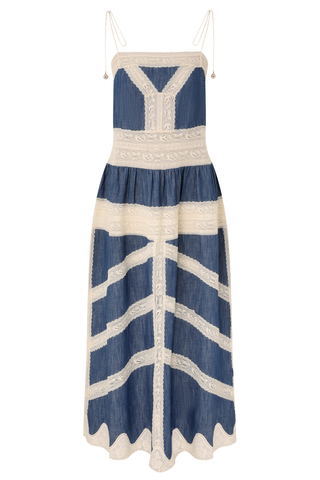 Awaken Denim Slip Dress | Railway Blue