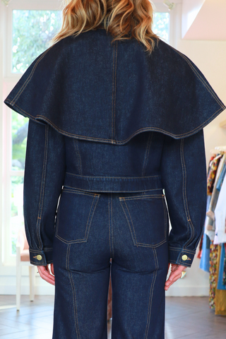 The Agata Denim Cape Jacket | Tigris