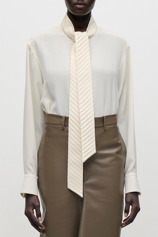 Scarf Detail Blouse | Ivory