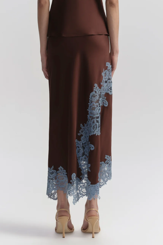 Olivia Midi Skirt | Ganache/French Blue