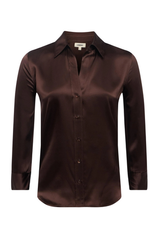 Dani Silk Blouse | Coffee Bean