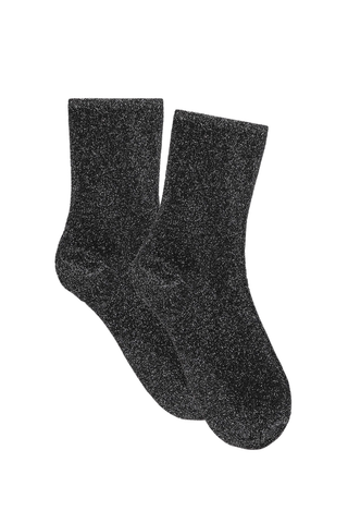 The Lurex Socks | Onyx