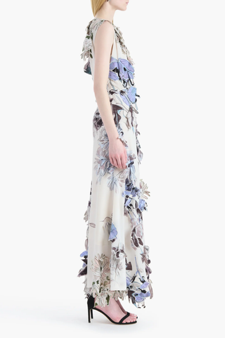 Carrol Dress | Ivory Applique Flowers