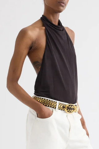 Flowy Halter Top | Dark Chocolate
