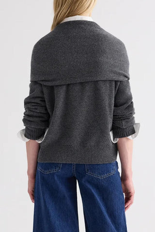 Shrug Cashmere Crewneck | Charcoal Grey