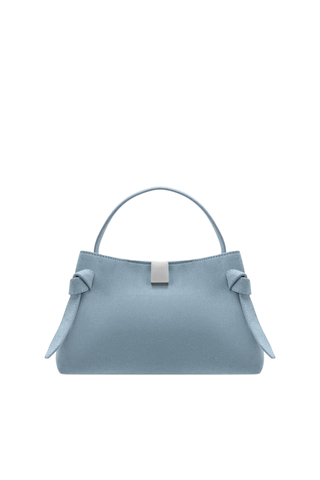 Mini Gyoza Suede Handbag | Ocean