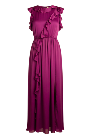 Saanvi Cascading Ruffles Dress | Mulberry