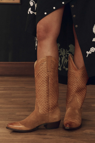 The Basket Weave Cowboy Boot | Rusted Tan