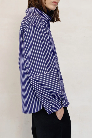 Aura Shirt | Navy/White