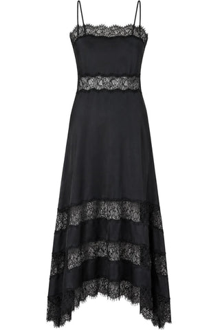Coco Sleeveless Silk Dress | Noir