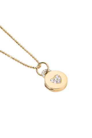 Mini Sweetheart Locket Necklace | Diamond