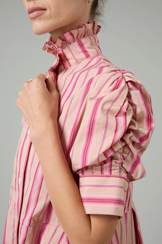 Venetia Dress | Biscuit & Pink