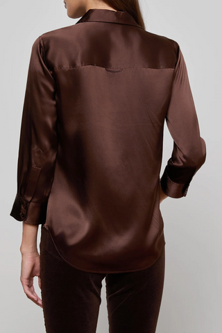 Dani Silk Blouse | Coffee Bean