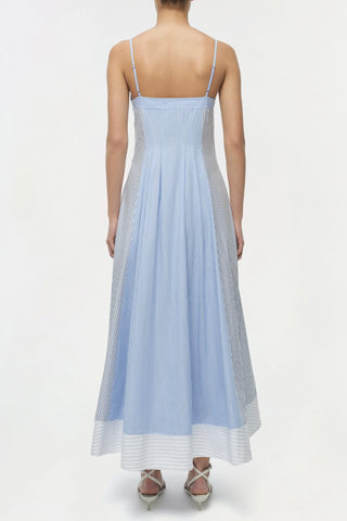 Chamberlain Cotton Midi Dress | Periwinkle Multi Stripe