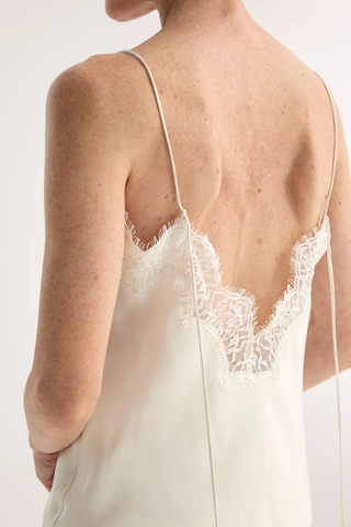 Lace Silk Camisole | Cream